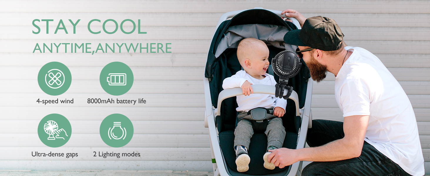 Portable Stroller Fan