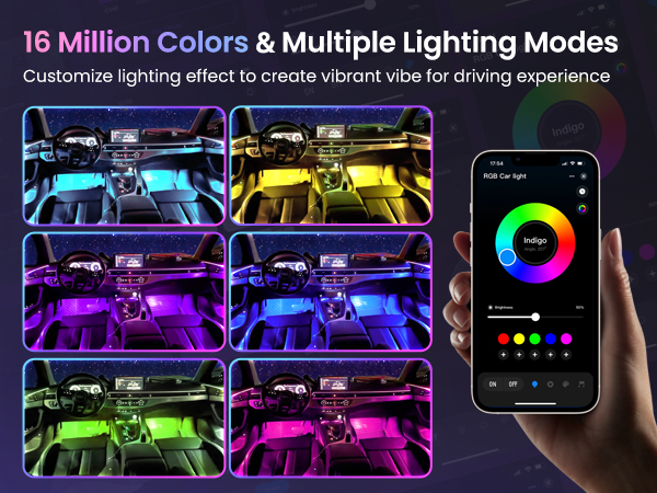 Pak Led Strip Lights for Cars