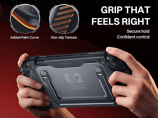 Nintendo switch 2 grip case with non-slip texture for secure handheld gaming.