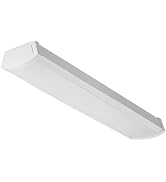 Lithonia Lighting 2 Foot LED Light Fixture, Low-Profile LED Wraparound Flush Mount Ceiling Light,...