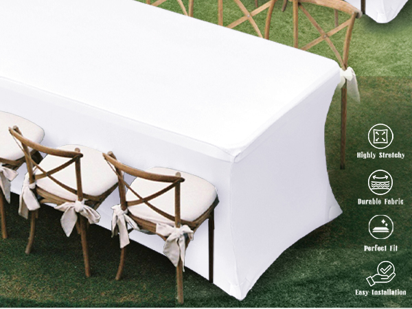 spring outdoor spandex fitable table cloth for rectangle tables