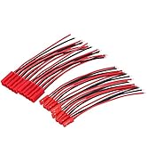 RGBZONE 20Pairs 22 AWG 2Pin JST Plug Connector Cable Wire Male + Female 100mm for LED Strip Light...