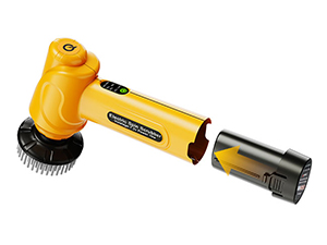 Installation of battery operated electric handheld scrubber