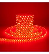 EverBright Red LED Strip Lights 5M /16.4Ft 600SMD Waterproof IP68 Flexible for Bedroom Undercar L...
