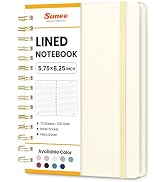 SUNEE Lined Spiral Journal Notebook for Women, 146 Pages College Ruled Hardcover Journaling Noteb...