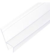 uxcell Shower Door Side Seal, Widen H-Type Shower Door Sweep for 3/8" Glass 130" Long Frameless G...