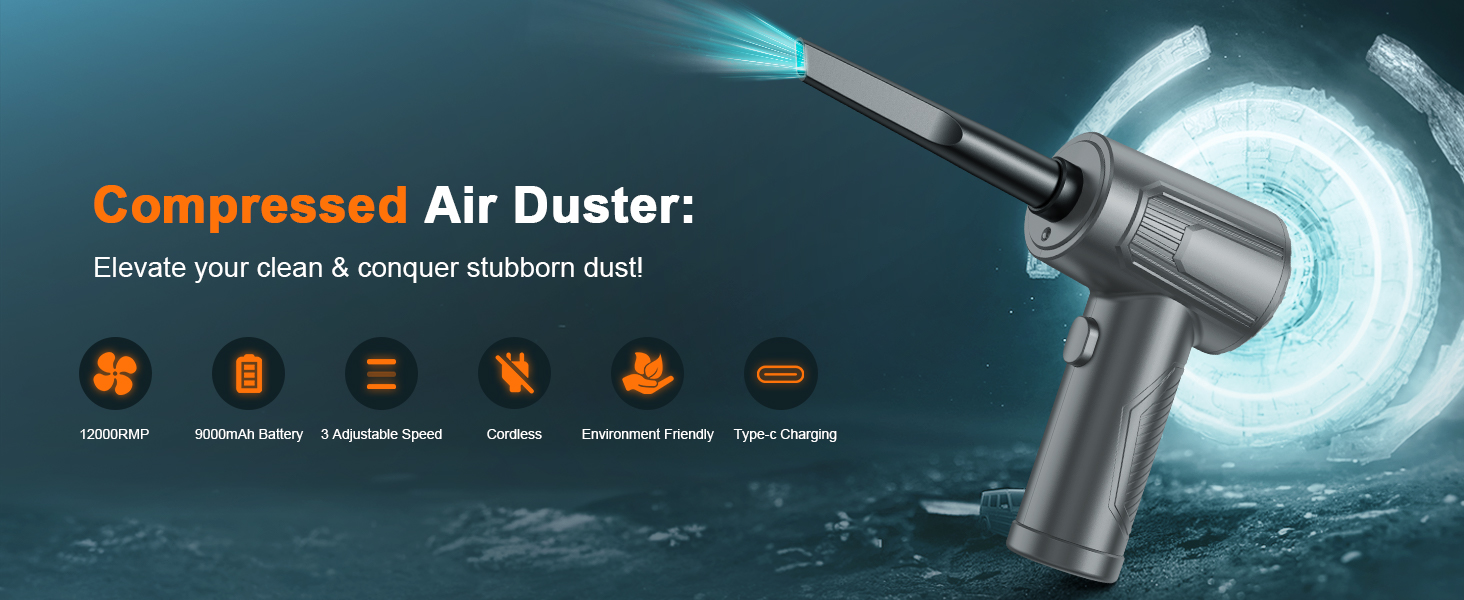BNKKY 11-in-1 Compressed Air Duster