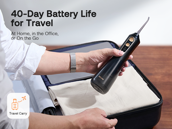 40-Day Battery life for travel