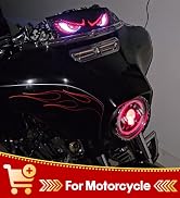 Super RGB LED Eyes for Car Windshield, 15"x4" LED Eye for Motorcycle Windshield, Devil Eye Lights...