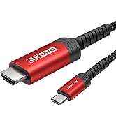 JSAUX USB C to HDMI Cable 13ft/4M, (4K@60Hz) Type-C to HDMI Cord Compatible for MacBook Pro 2018 ...