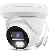 Real HD 8MP 4K PoE IP Full Color Night Vision Security Camera Outdoor, 2.8mm Wide Angle, H.265, W...