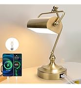 CONCA Classic Antique Touch Adjustable Desk Lamp, Banker Lamp, Piano Lamp, Eye Protection Table L...