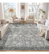 9x12 Area Rugs for Living Room - Washable Large Area Rug for Bedroom 9X12 Soft Vintage Carpet Flo...