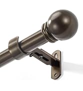 AMZSEVEN Curtain Rods for Windows 16 to 48 Inches, Curtain Rod Max Adjustable Length of 60 IN, 1"...
