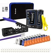 VCELINK RJ45 Crimp Tool Kit, Ethernet Wire Cutter Crimper, All-in-One Network Tool Kit Bag with N...