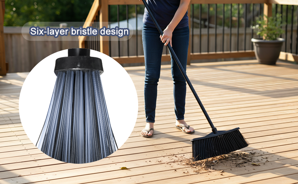 Heavy Duty Outdoor Broom for Cleaning Garages, Terraces, and Porches