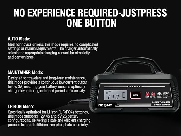 5A/10A Smart Battery Charger and Maintainer