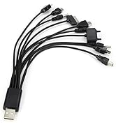 Black 10-in-1 USB-C Charging Station for Android Tablets, Multi-Device Charger Hub with 6 FT Cabl...