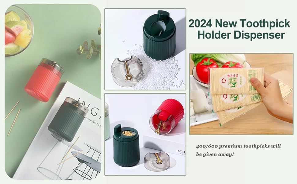 toothpick dispenser holder box automatic toothpicks storage container pop up tooth pick creative