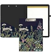 Hongri Clipboard Folio with Refillable Lined Notepad and Interior Storage Pocket for Students, Cl...