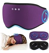 ZHENYEMEI Sleep Mask with Bluetooth 5.4 Headphones, Removable 3D Eye Cups, Timing Sleeping Headph...