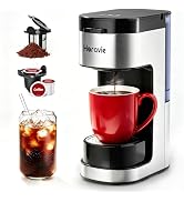 Horavie Single Serve Coffee Maker, Hot and Iced Coffee Maker for K Cup and Ground, 6 to 14 Oz Bre...
