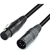 SiYear DMX-512 XLR 5 Pin Male to XLR 5 Pin Female DMX Lighting Cable(1.5M/5FT)