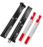 GaeaAuto Black Straight Spring Loaded Mud Flap Hanger Bracket Mudflap Holder Set 1-1/8" Bolt Spac...