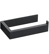 SAYAYO Self Adhesive Toilet Paper Holder Wall Mount, Modern Matte Black Stick on Toilet Paper Rol...