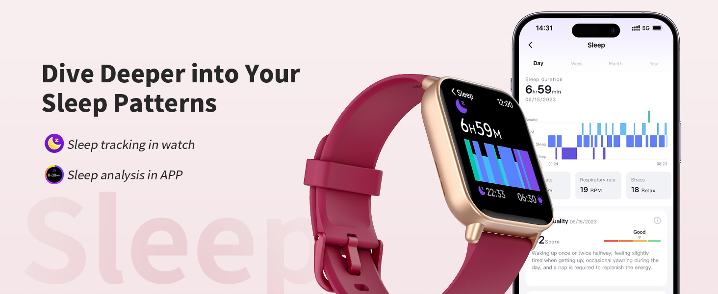Smart Watch for Women, Alexa Built-in, 1.8&amp;#34; Touch Screen Fitness Tracker