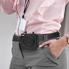 Portable Waist-Band PA Speaker System;Compact Voice Amplifier and Headset Microphone Set;Built-in
