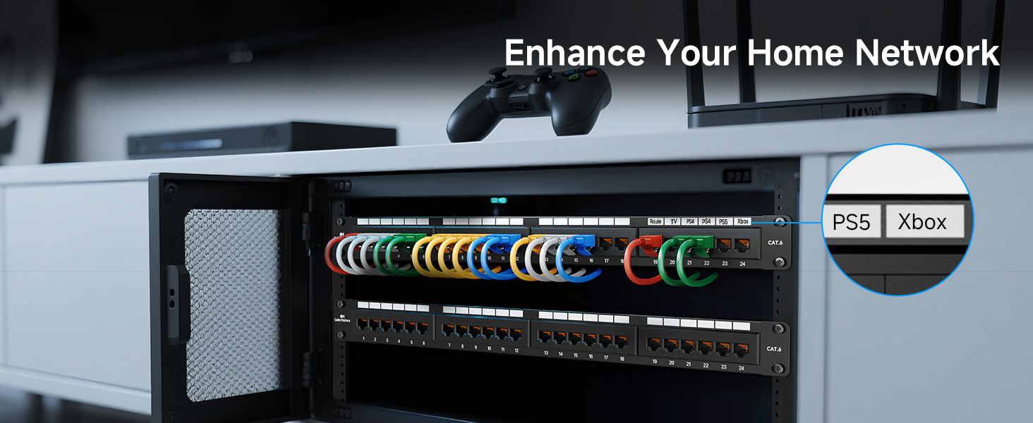 Reliable, High-Quality Gold-Plated RJ45 Ethernet Patch Panel