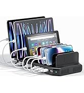 Alxum 60W 10 Port USB Charging Station Multiple Charger Station, USB Organizer Stand for iPad, iP...