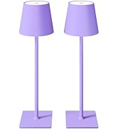 CHLORANTHUS 2 Pack Cordless Table Lamps, 3 Colors Stepless Dimming, 5000mAh Rechargeable Battery ...