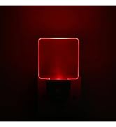 KINUR Red Night Light,2 Pack LED Night Lights Plug into Wall with Dusk to Dawn sensors, Plug in N...