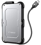 ineo 2.5 inch USB 3.1 Gen2 Type C Rugged Waterproof &amp; Shockproof External Hard Drive Enclosure fo...