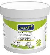 DR.EASY Pet Eye Wipes 120 Ct for Dog Cat Horse &amp; Rabbit Grooming,Tear stain remover,Puppy Kitty e...