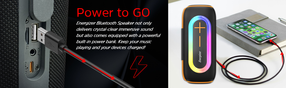 bluetooth speaker with power bank