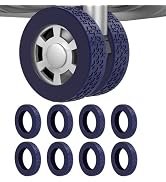Figffotto 8Pcs Upgrade Luggage Wheel Covers,Silicone Suitcase Cover,Wear-Resistant, Anti-Noise,Si...