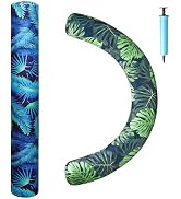 2 Pack Inflatable Pool Noodles, Fabric Covered Quick Drying Swimming Pool Floats Noodles for Adul...