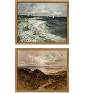WITCOLOR Framed Canvas Wall Art, 8×10in Vintage Wall Art Decor for Living Room Nature Landscape S...