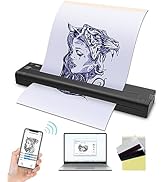 CORIEOSD Portable Mini Tattoo Stencil Printer,BluetoothTattoo Transfer Thermal Copier Machine Wir...