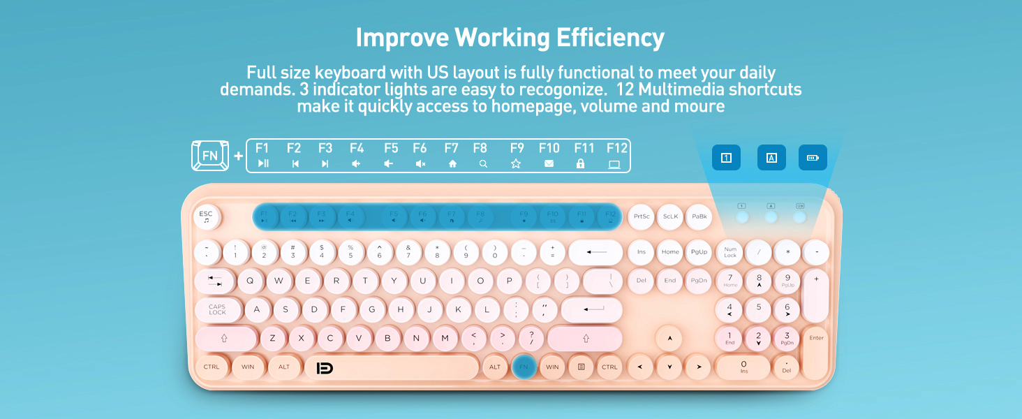 creamy keyboard with satisfying tactile feel and smooth typing
