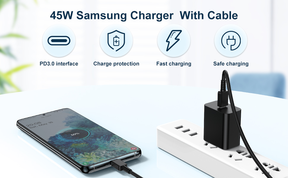 45W Samsung Charger With Cable