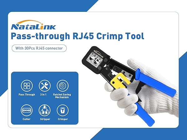 RJ45 Pass-thru Crimper