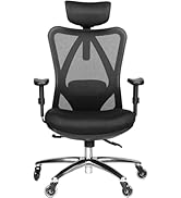 Duramont Ergonomic Office Chair - Adjustable Desk Chair with Lumbar Support and Rollerblade Wheel...