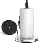 DAWNER Standing Paper Towel Holder with Spray Bottle, Weighted Base with Suction Cups, Paper Towe...