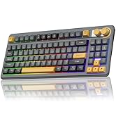 SOLAKAKA SK90 75% Wireless Gaming Keyboard - 4000mAh Tri-Mode (BT5.0/2.4G/USB-C) Cute Creamy Gami...