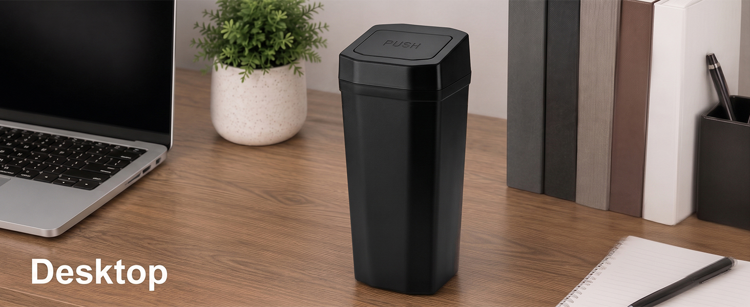 small car trash can