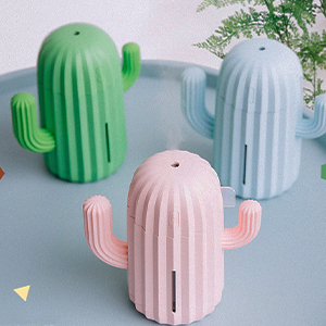 YINGJEE cactus humidifiers are on the desk praying mist